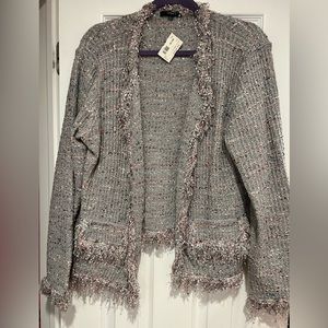 NWT Grey/Pink Gorgeous Cardigan